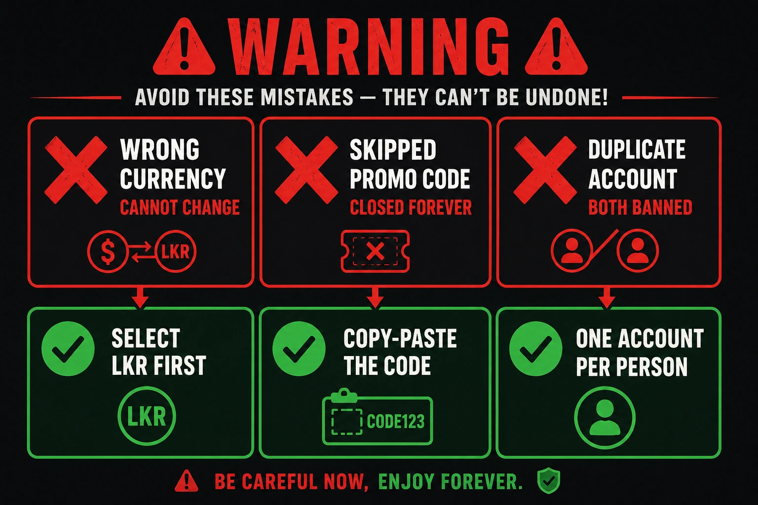 Coldbet Sri Lanka Registration Mistakes